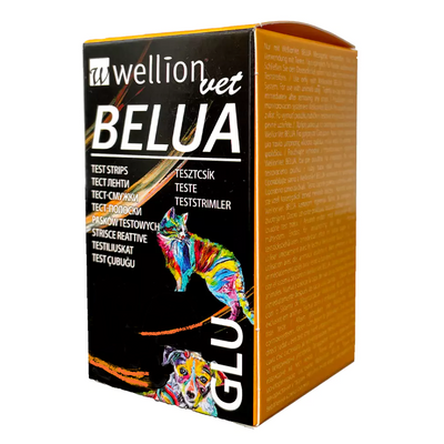 Тест полоски Wellion Vet Belua для измерения глюкозы №10шт для животных 42409 фото