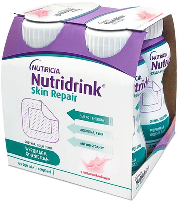 Нутрідринк Nutridrink Skin Repair Нутриція 200 мл*4 Полуниця 43071 фото