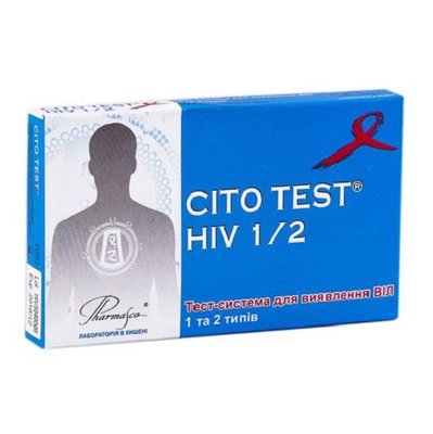 Тест-система на определение ВИЧ 1 и 2 типа HIV 1/2 CITO TEST Фармаско 19569 фото