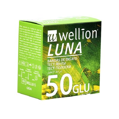 Тест полоски Wellion Luna на глюкозу 50 шт 31280 фото