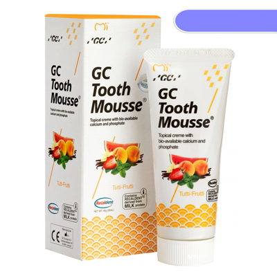 GC Tooth Mousse Крем стоматологический для восстановления эмали зубов, Тутти-Фрутти, 35мл Тус Мусс 36451 фото