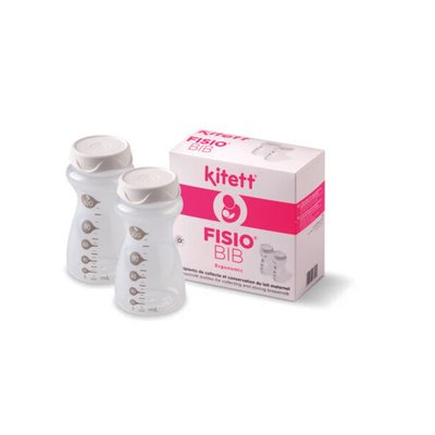 Бутилочка для сбора и хранения грудного молока FISIO BIB Kitett 2шт по 100мл 39042 фото